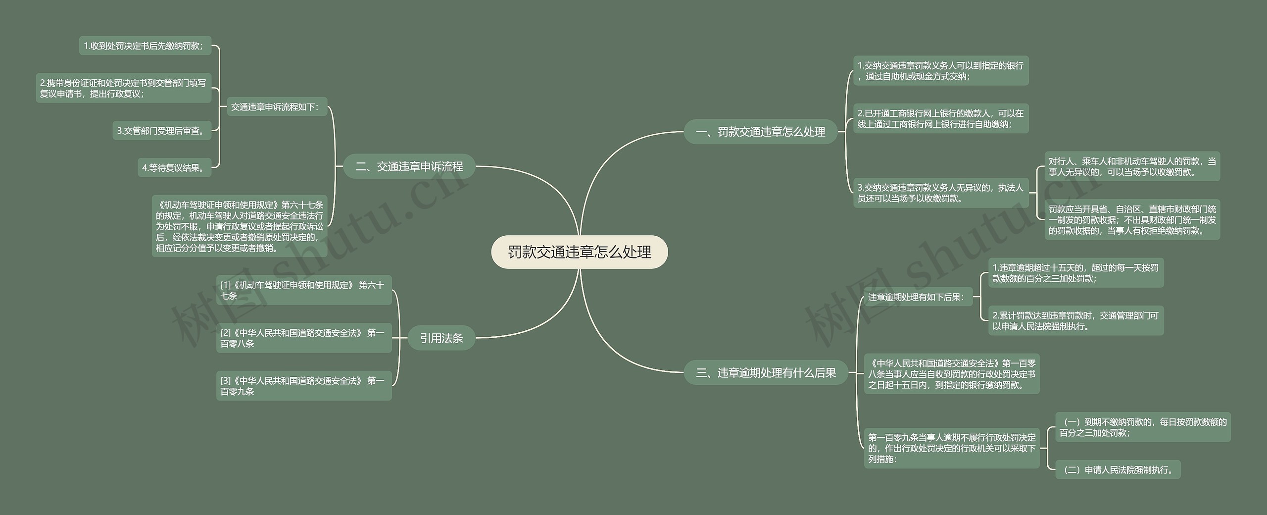 罚款交通违章怎么处理