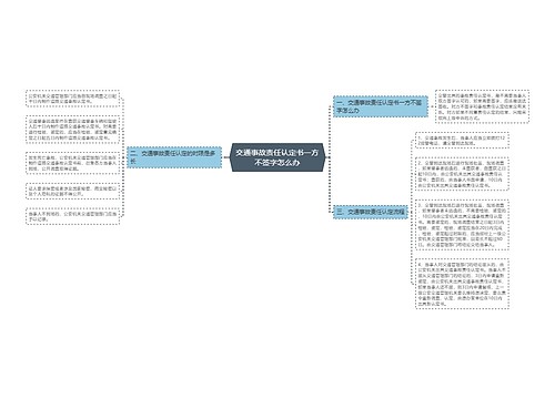 交通事故责任认定书一方不签字怎么办