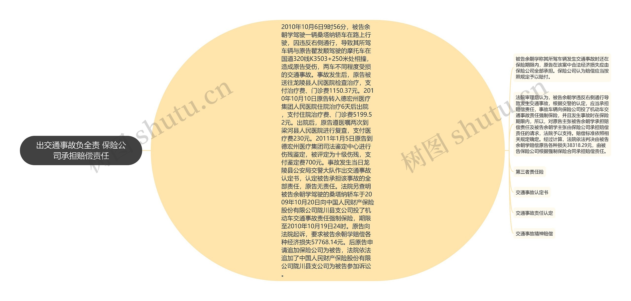 出交通事故负全责 保险公司承担赔偿责任