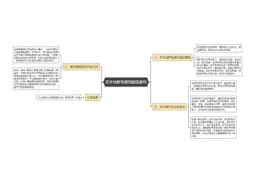 在外地醉驾缓刑能回家吗