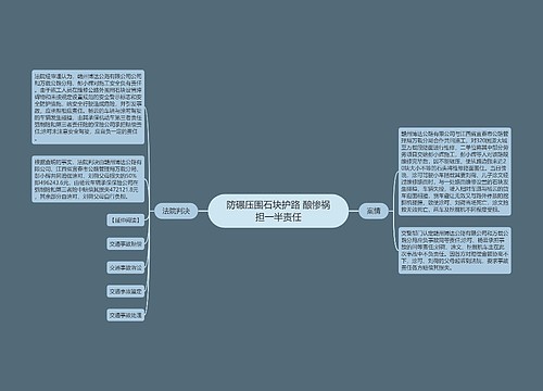 防碾压围石块护路 酿惨祸担一半责任