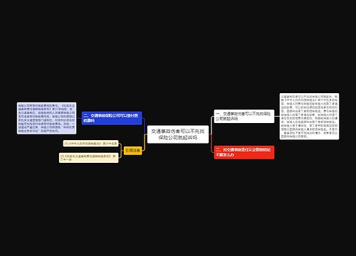 交通事故伤者可以不先找保险公司就起诉吗