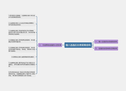 撞人逃逸后自首留案底吗