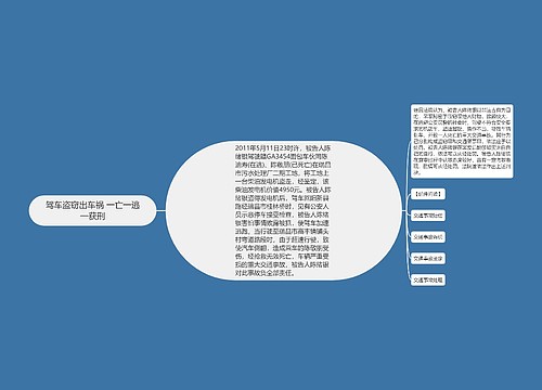 驾车盗窃出车祸 一亡一逃一获刑