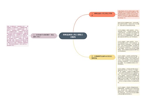 肇事逃逸致人死亡保险公司赔吗