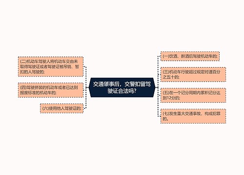 交通肇事后，交警扣留驾驶证合法吗?