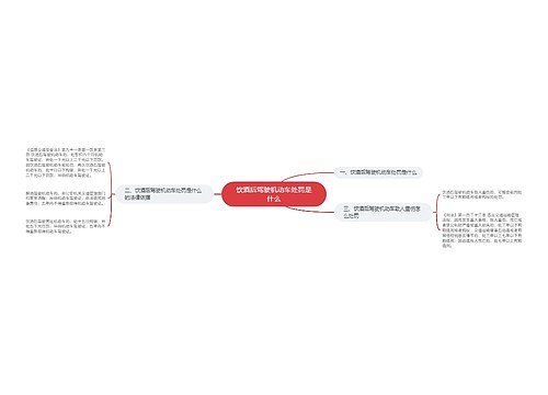 饮酒后驾驶机动车处罚是什么