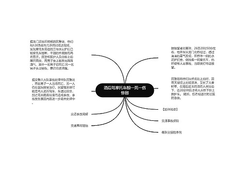 酒后驾摩托车酿一死一伤惨剧