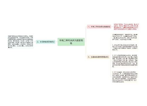 车祸二审判决多久能拿到钱