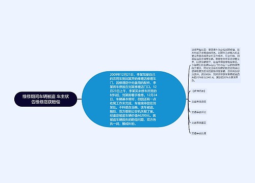 维修期间车辆被盗 车主状告维修店获赔偿