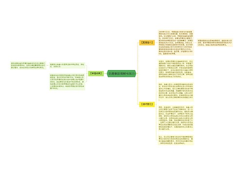 交通事故调解书效力