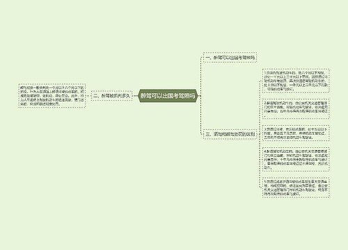 醉驾可以出国考驾照吗