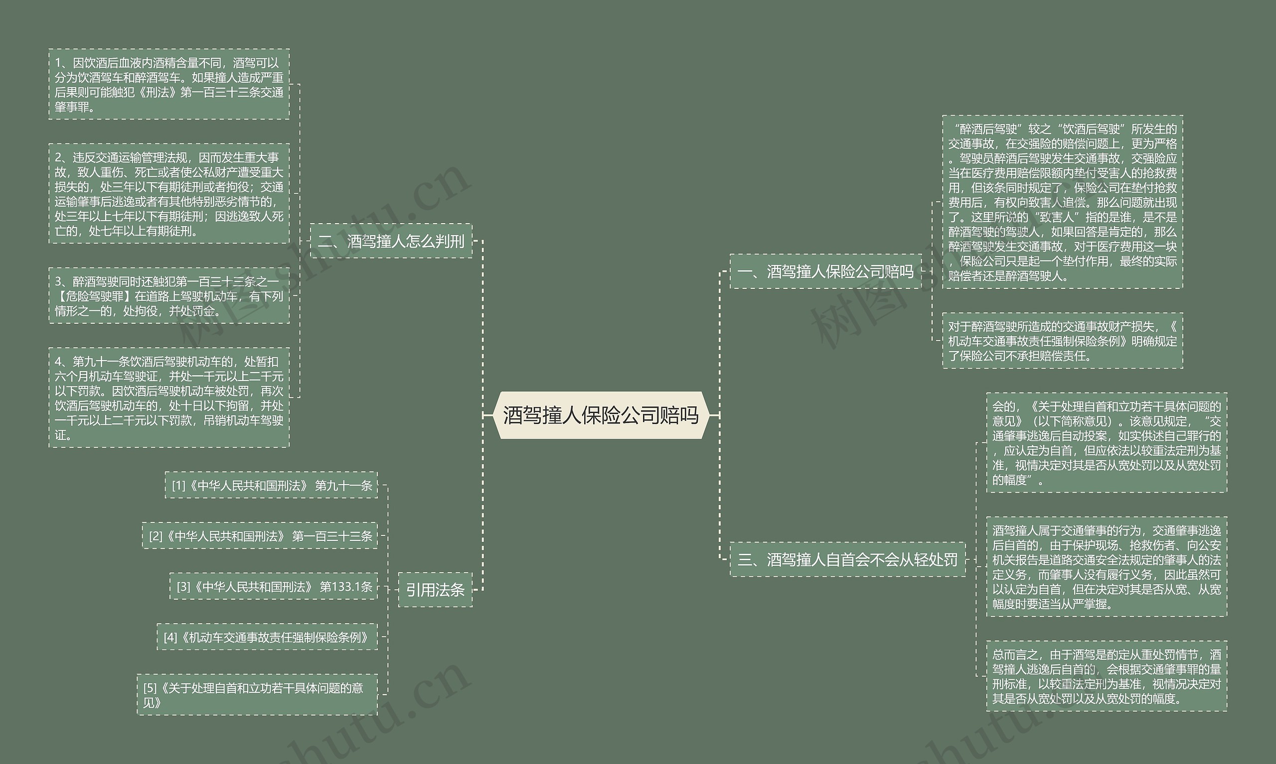 酒驾撞人保险公司赔吗思维导图