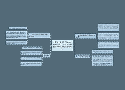 在高速上副驾驶不系安全带怎么处罚，司机不系安全带出事故受伤保险理赔吗