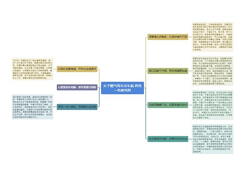 女子赌气驾车出车祸 两死一伤被判刑