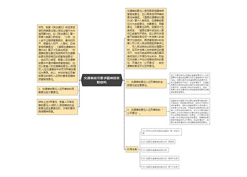 交通事故可要求精神损害赔偿吗