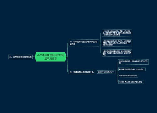 小车违章处理后多长时间后取消违章