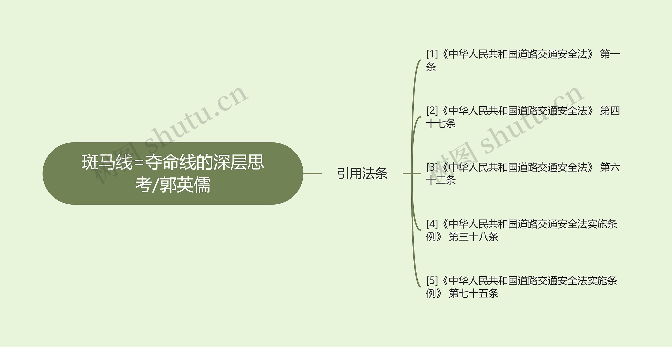 斑马线=夺命线的深层思考/郭英儒思维导图