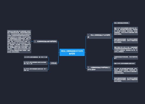 刑法上肇事逃逸会不会吊销驾照