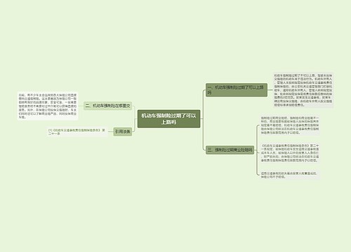 机动车强制险过期了可以上路吗