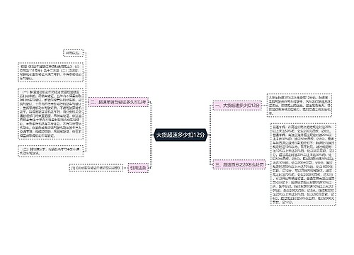 大货超速多少扣12分