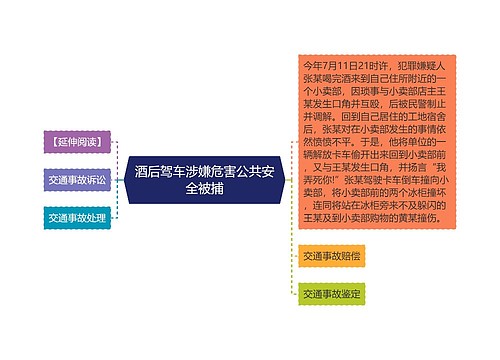 酒后驾车涉嫌危害公共安全被捕