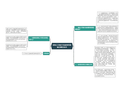 保险公司垫付抢救费用需满足哪些条件