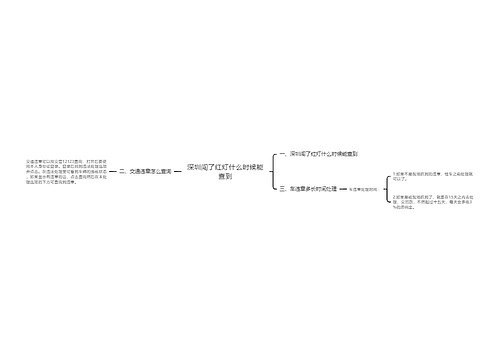 深圳闯了红灯什么时候能查到