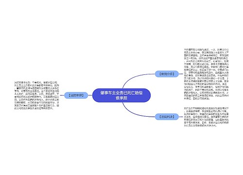 肇事车主全责已死亡赔偿谁承担