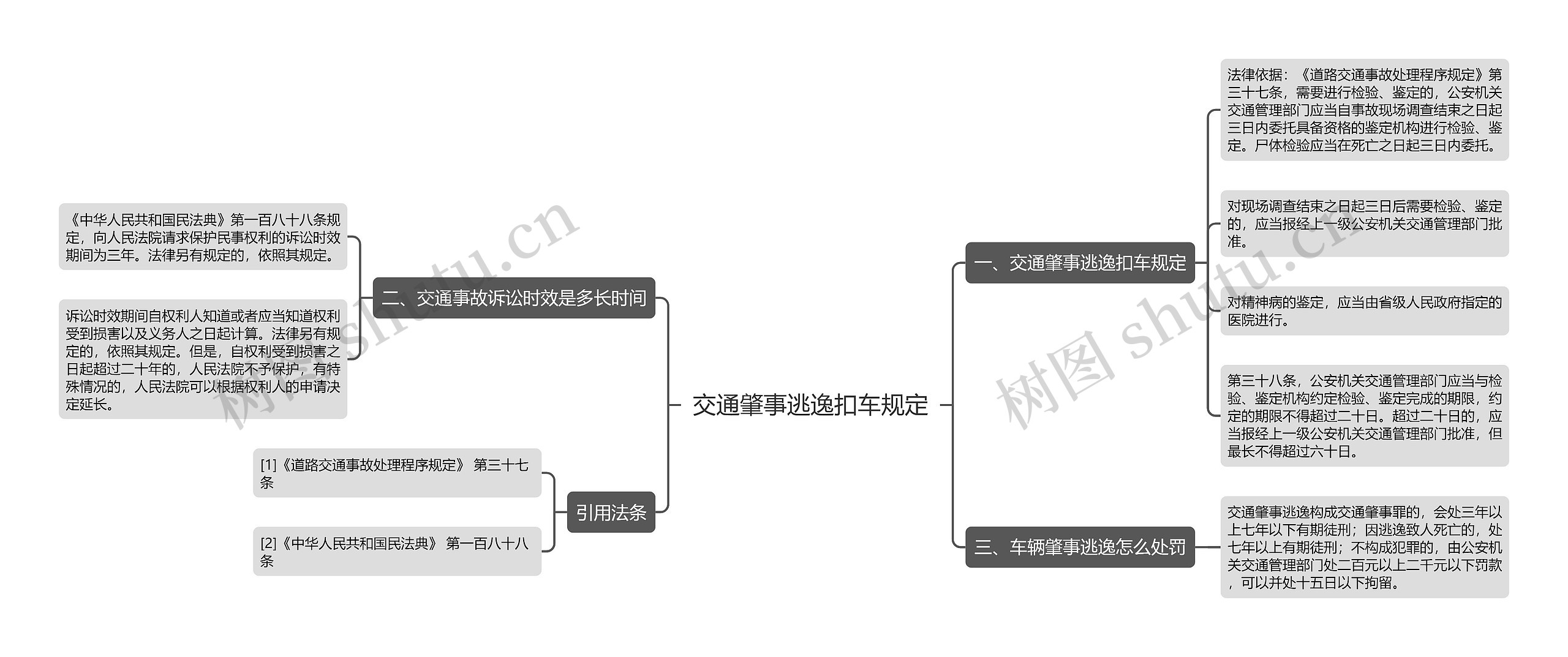 交通肇事逃逸扣车规定思维导图