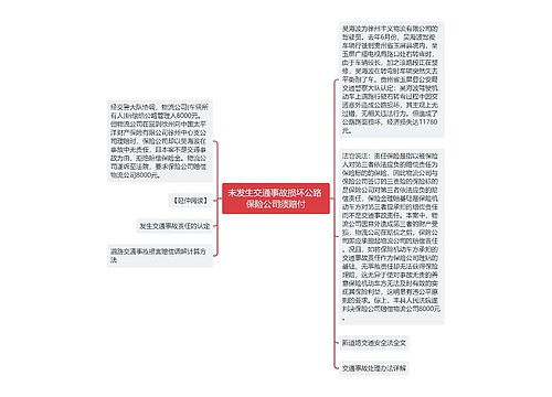 未发生交通事故损坏公路 保险公司须赔付