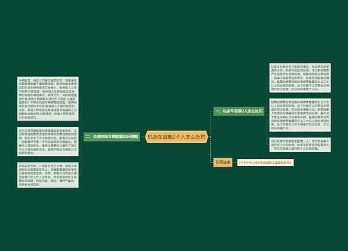 机动车超载2个人怎么处罚