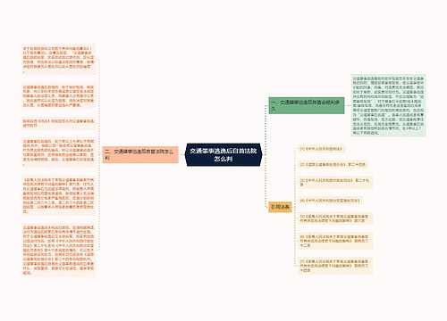 交通肇事逃逸后自首法院怎么判