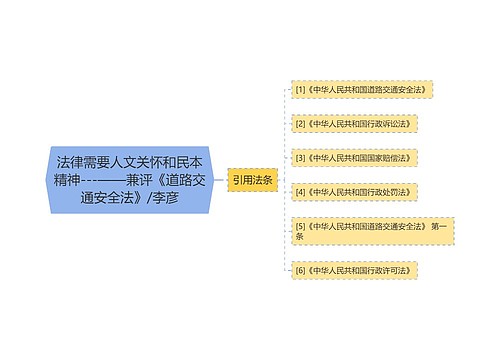 法律需要人文关怀和民本精神---——兼评《道路交通安全法》/李彦