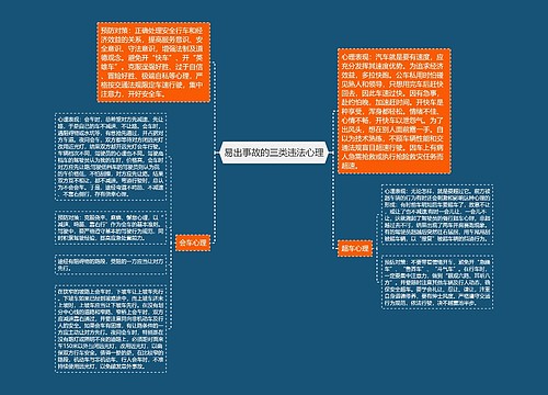 易出事故的三类违法心理