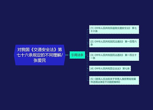 对我国《交通安全法》第七十六条规定的不同理解/张爱民