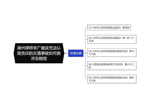 湖州律师李广健谈无法认定责任的交通事故如何救济及赔偿