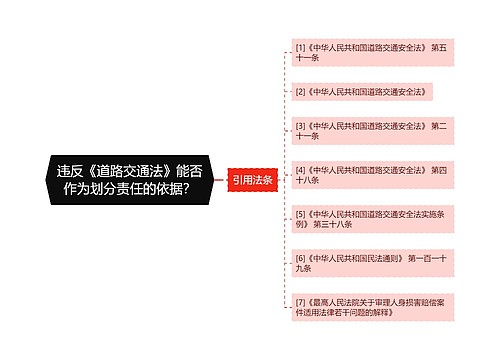 违反《道路交通法》能否作为划分责任的依据？