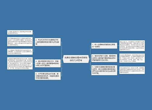 完善交通事故精神损害赔偿的几点思考