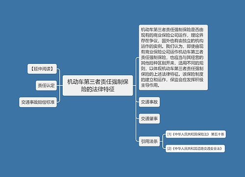 机动车第三者责任强制保险的法律特征