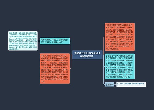 驾驶证过期出事故保险公司能否拒赔？