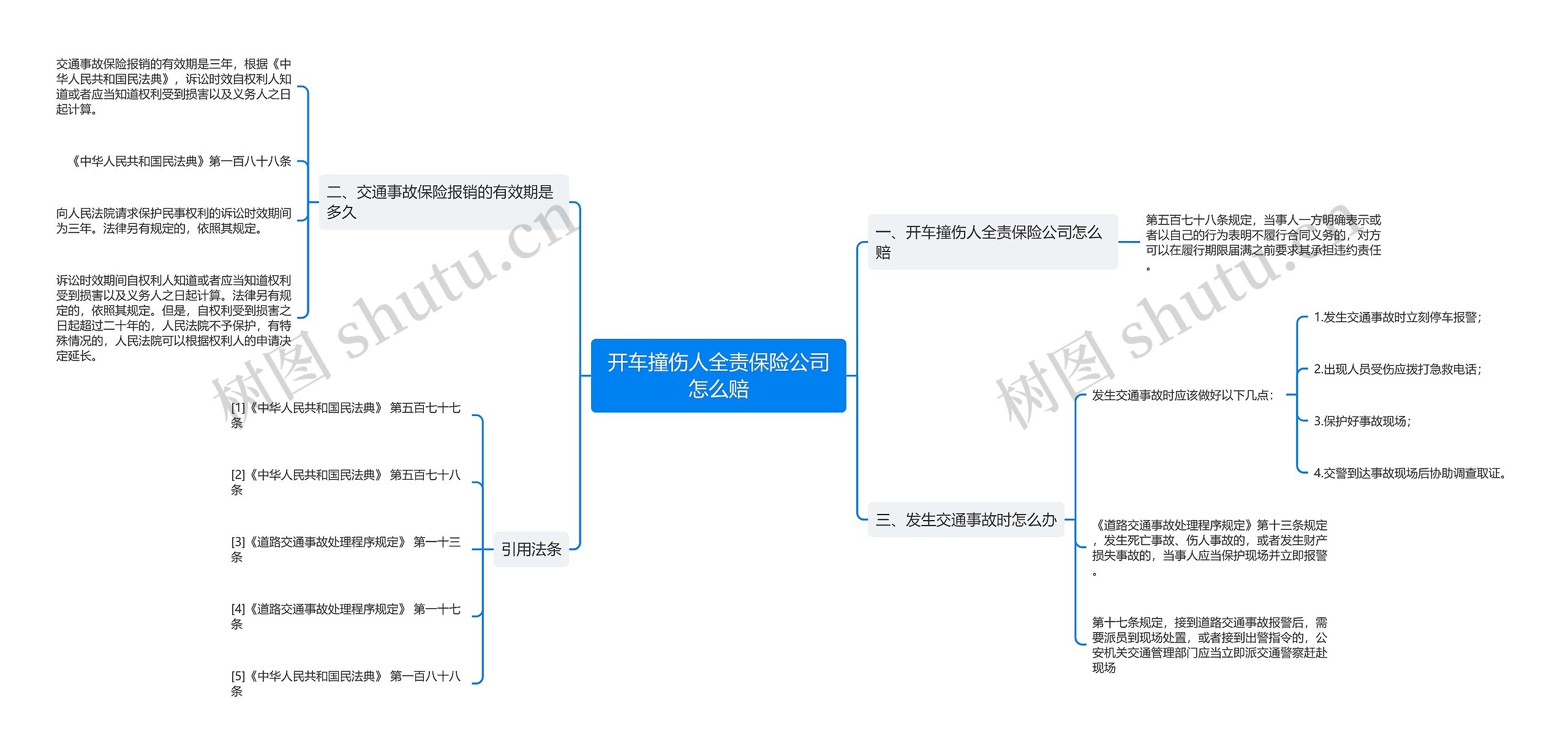 开车撞伤人全责保险公司怎么赔思维导图