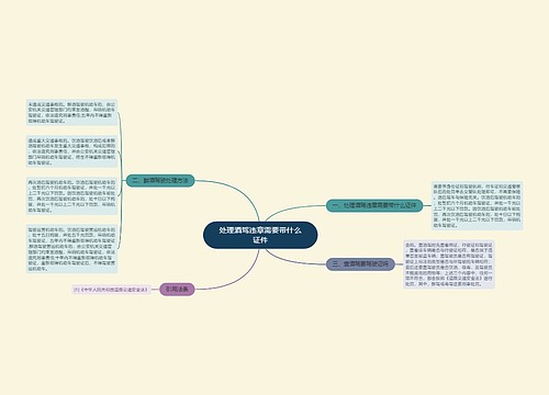 处理酒驾违章需要带什么证件