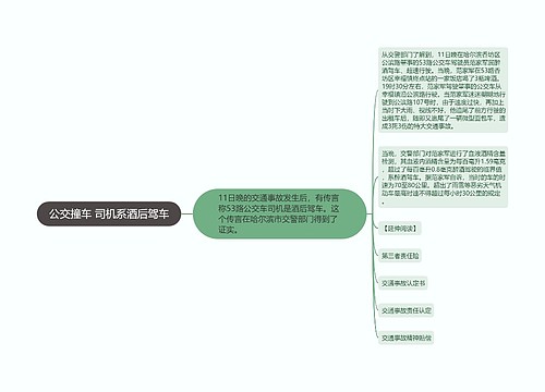 公交撞车 司机系酒后驾车