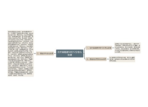 在外省超速50扣12分怎么处理