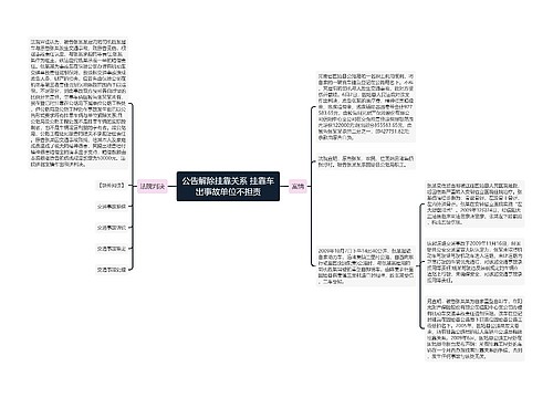 公告解除挂靠关系 挂靠车出事故单位不担责