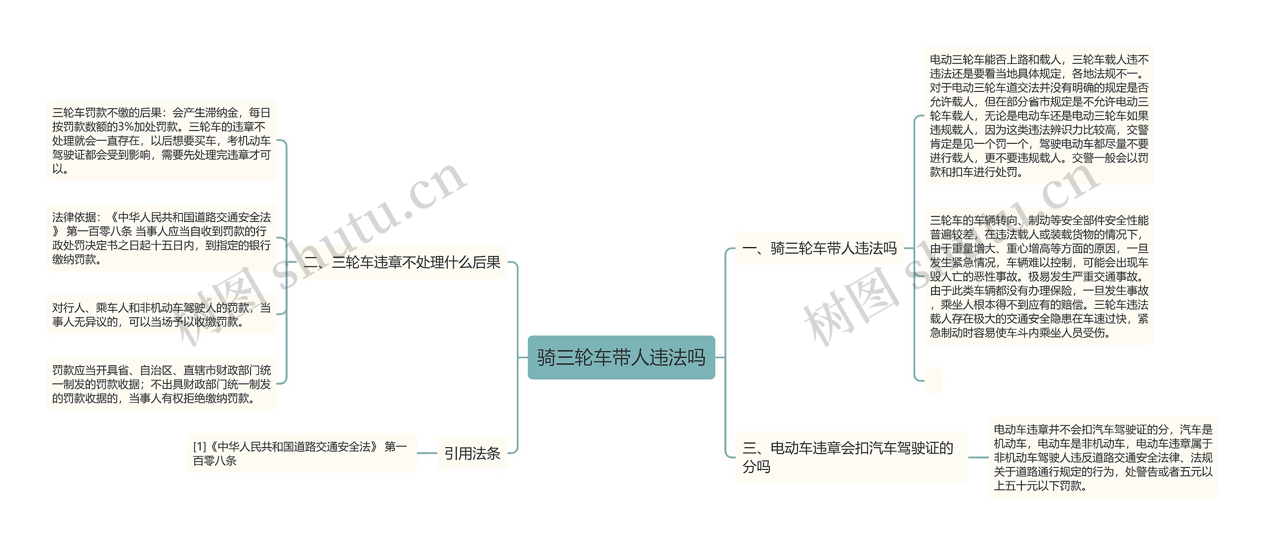 骑三轮车带人违法吗