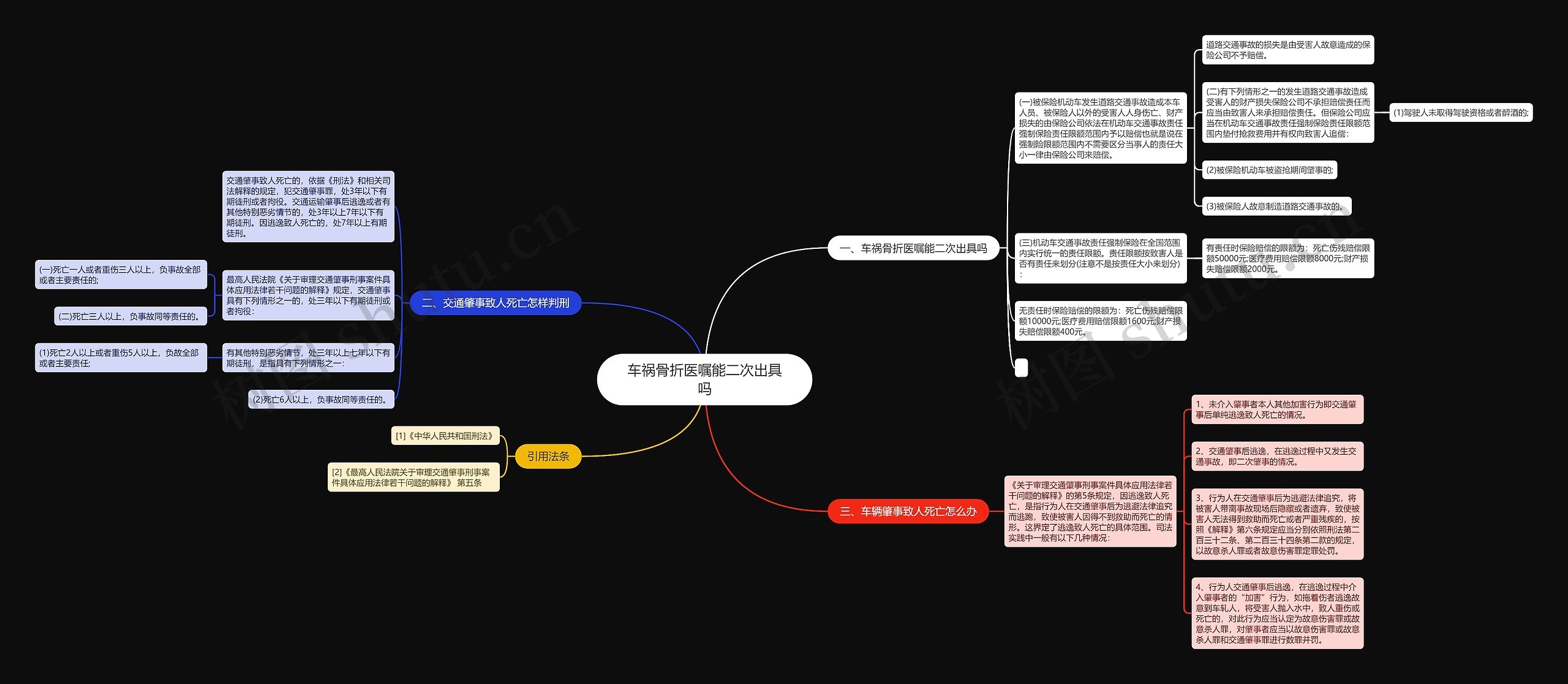 车祸骨折医嘱能二次出具吗思维导图