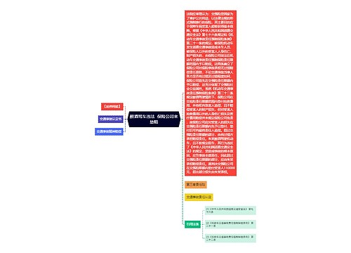 醉酒驾车违法  保险公司来垫赔