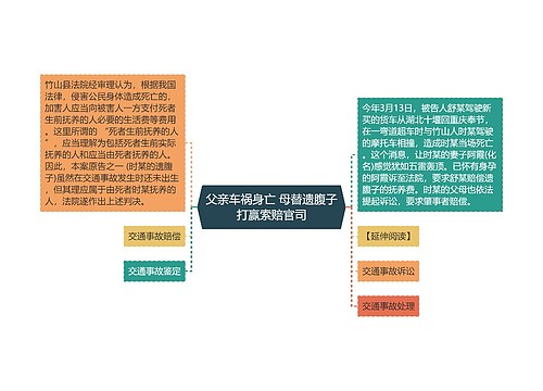 父亲车祸身亡 母替遗腹子打赢索赔官司